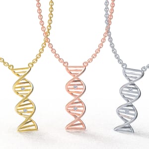 תליון יהלום DNA אופנתי משובץ יהלומים